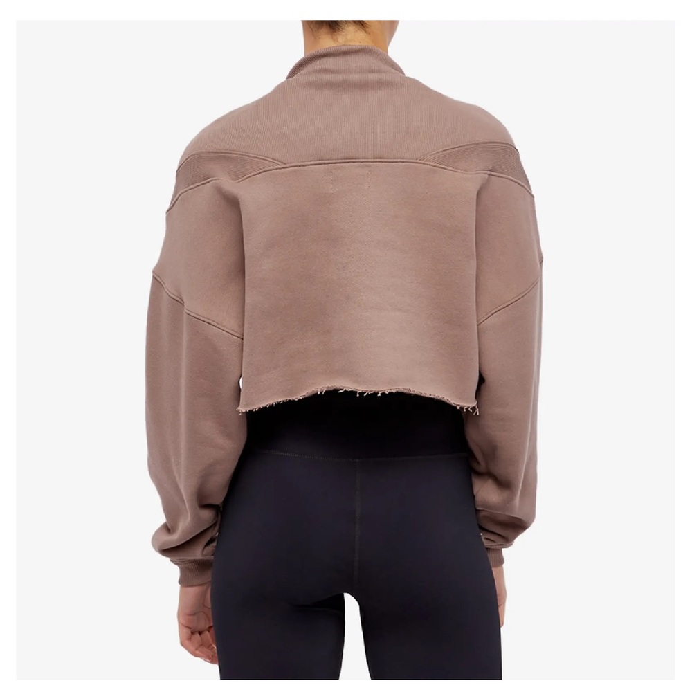 JOAH BROWN HALF ZIP CROP SWEATshirt PEPPERCORN medium large - Picture 5 of 10